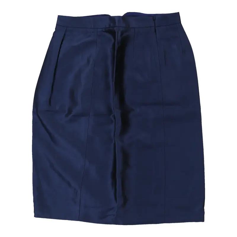 Giorgio Armani Midi Midi Skirt - 28W UK 8 Blue Wool Blend | Size: UK 8