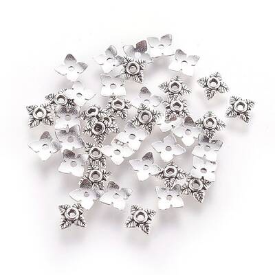 Tibetan Style Alloy Bead Caps
