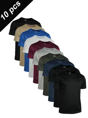Men's Solid Color Quick Drying Sports Tee, Breathable Comfortable Sports T-shirt for Indoor Outdoor Running Training, Men's S...
