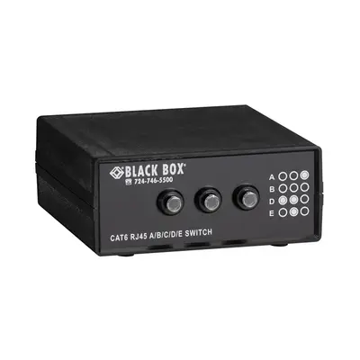 SW1032A Black Box 5 x Ports 1000Base-T RJ-45 4-to-1 CAT6 Ethernet 10G Manual Desktop Switch
