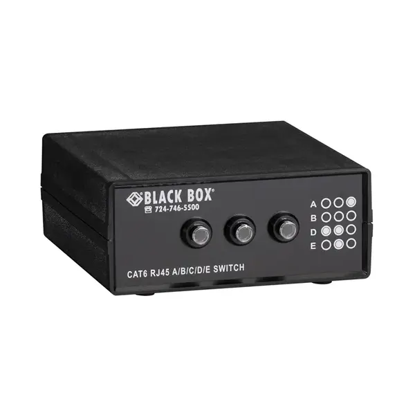 SW1032A Black Box 5 x Ports 1000Base-T RJ-45 4-to-1 CAT6 Ethernet 10G Manual Desktop Switch