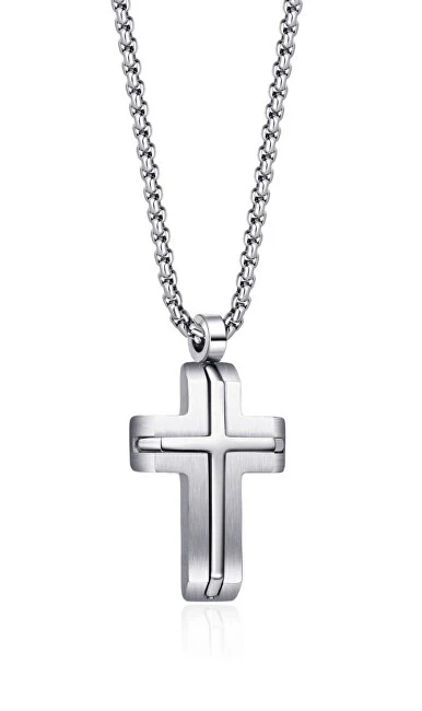 Diverse Men's Steel Necklace Cross N1000508