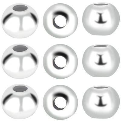 40Pcs 925 Sterling Silver Beads