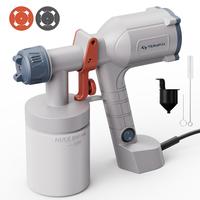 Tilswall HVLP Paint Sprayer, Ultra-Light Electric Spray Gun with 20 FL OZ Detachable Cup, 2 Nozzles & 3 Patterns, Perfect for...