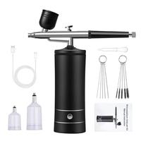 Electric Mini Air Compressor Machine, 1 Set Rechargeable Paint Spraying Tool with Accessories for Nail Art Tattoo Craft Cake,...