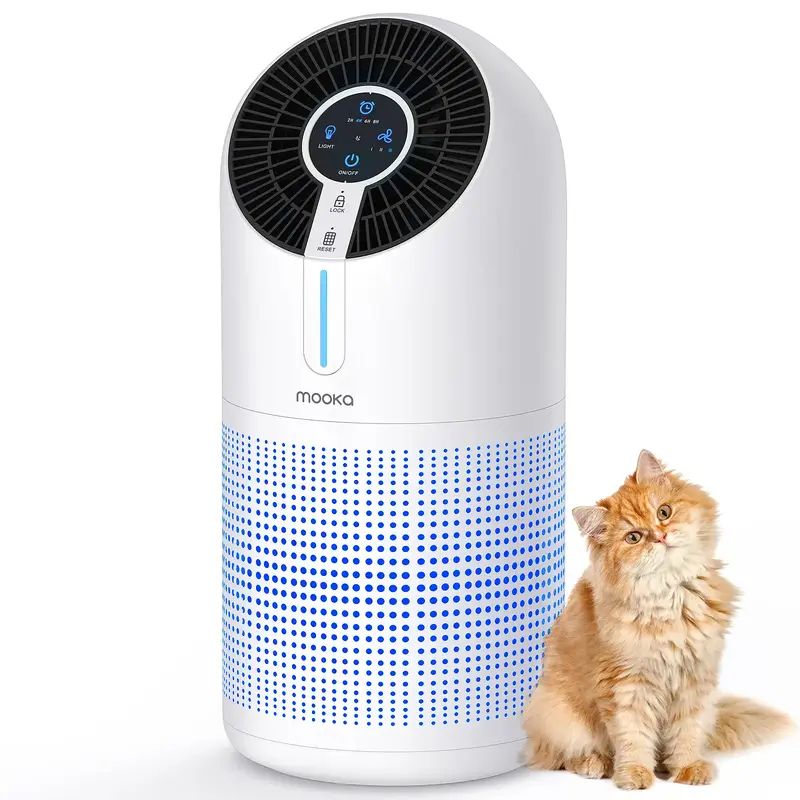 MOOKA Air Purifiers for Home Large Room up to 1095ft², H13 HEPA Filter Air Cleaner for Pets Bedroom Remove Smoke Dust Pollen...