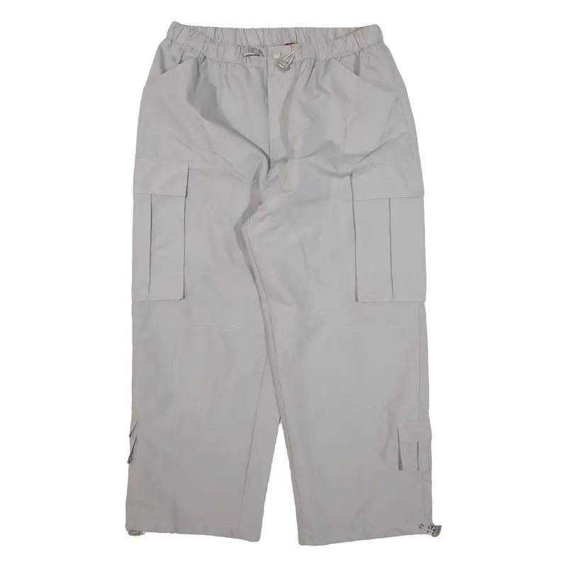 Cargo Trousers Grey Loose Straight Womens W30 L24