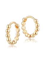 1 Pair Women's Elegant Minimalist Beaded Hoop Earrings, Gorgeous Trendy Hoop Earrings, Fashionable Jewelry As Birthday Gift f...