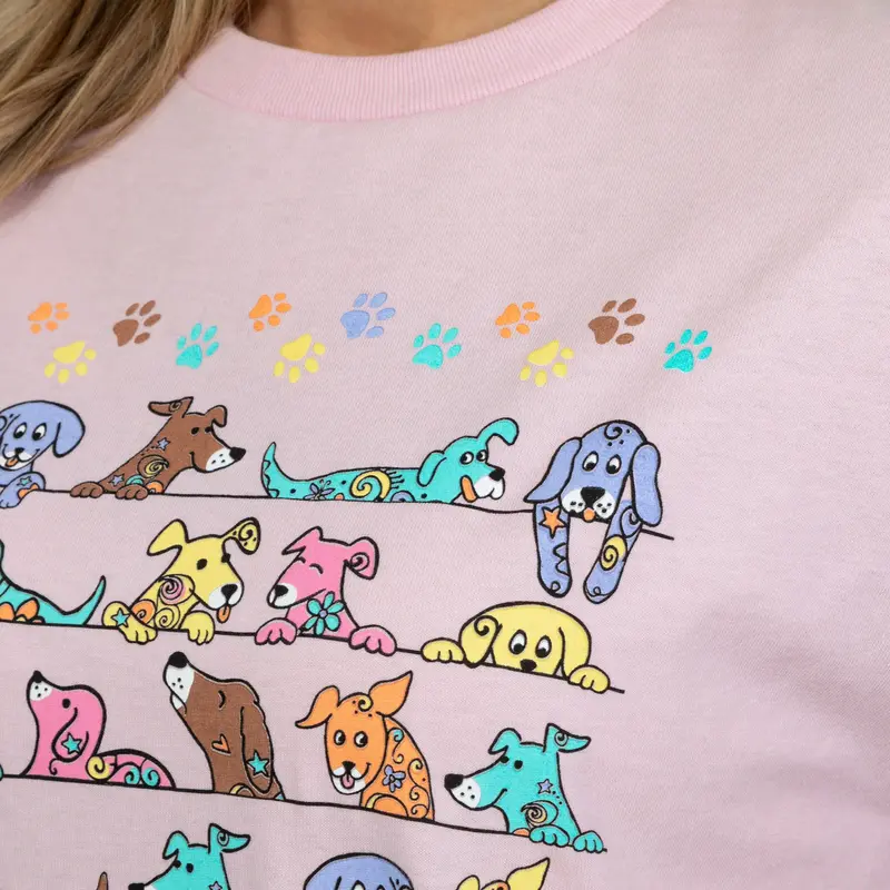 Peeping Pets T-Shirt - Heathered Oatmeal - Cat - L