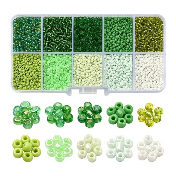 8500Pcs 10 Style Glass Seed Beads