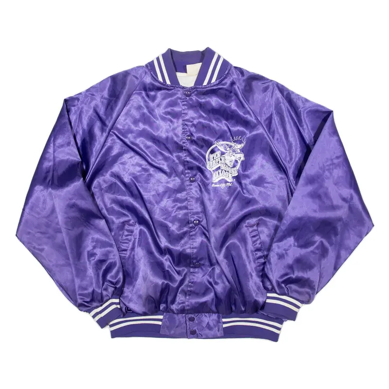 The Purple Moose Saloon Womens Varsity Jacket Purple XL