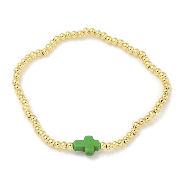 Brass Bead Stretch Bracelets for Women
