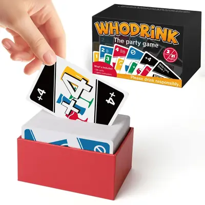 Whodrink,Drinking Games for Adults,The Party Game ,Fun and Easy Card Game for Game Nights,Drinking Board Games for Ba...
