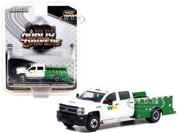 2018 Chevrolet Silverado 3500HD Dually Service Truck White and Green \