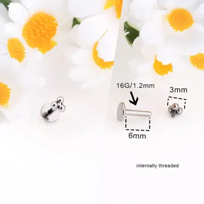 Cute Shape CZ Titanium Cartilage Stud Set - Dots