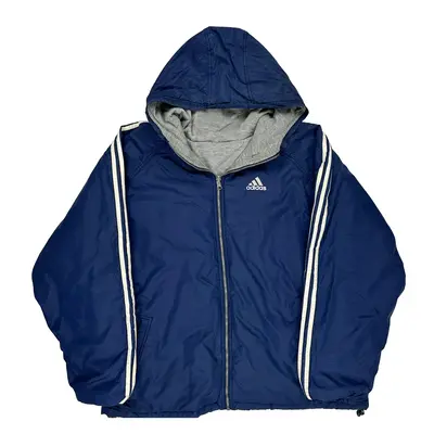 Athletic Adidas Reversible Jacket - XL Blue Nylon | Size: x-large