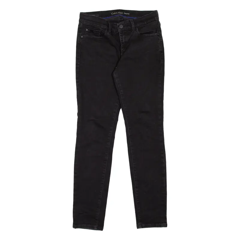 CALVIN KLEIN JEANS Mid Rise Womens Jeans Black Slim Skinny W29 L30
