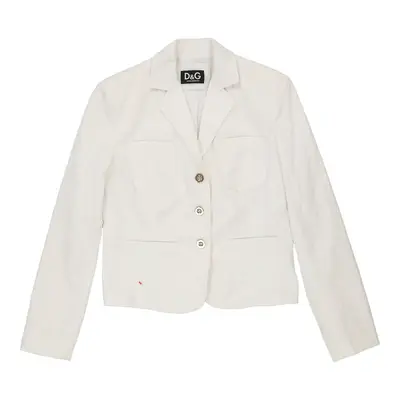 Dolce & Gabbana Blazer - Medium White Cotton | Size: medium