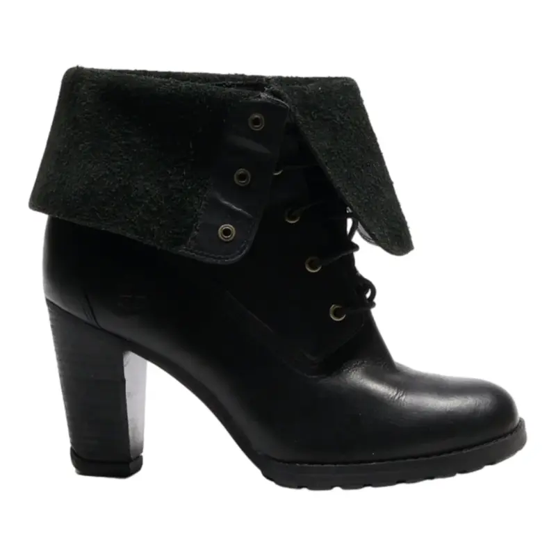 TIMBERLAND Ankle Boots Black Leather Womens UK 5