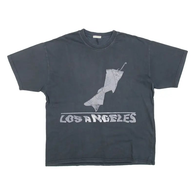 REVIEW Los Angeles Mens T-Shirt Grey Crew Neck M
