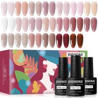 JODSONE 23PCS Gel Nail Polish Set 20 translucent Jelly Color Natural and Elegant Long Lasting Suitable for Home and Salon Man...