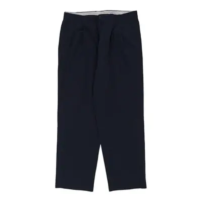Byblos Trousers - 34W 28L Navy Cotton
