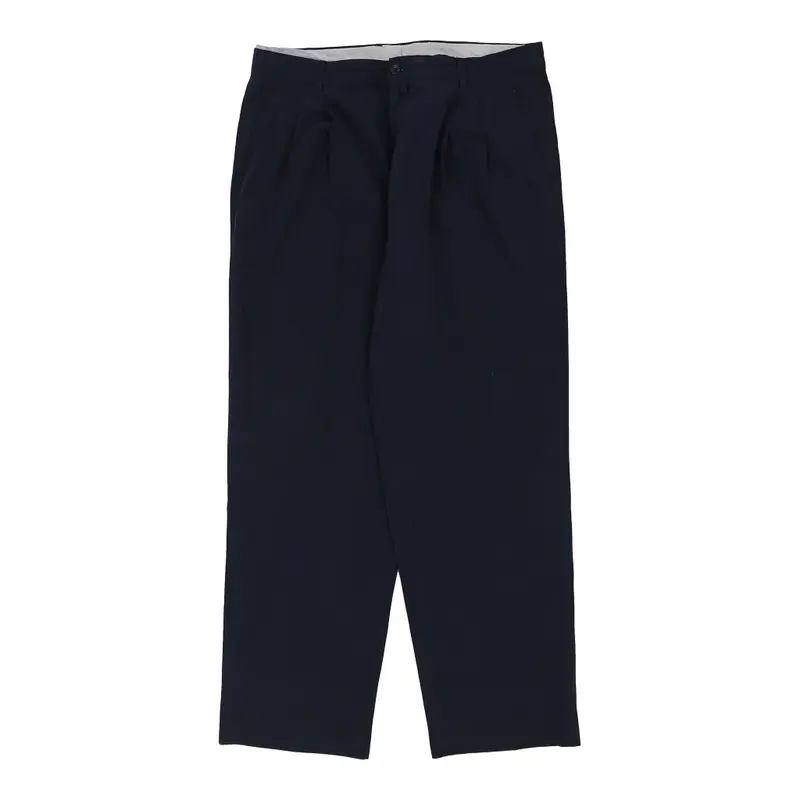 Byblos Trousers - 34W 28L Navy Cotton