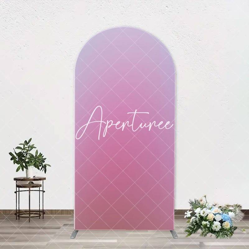 Pure Pink Dim Light Hazy Arch Photography Backdrop