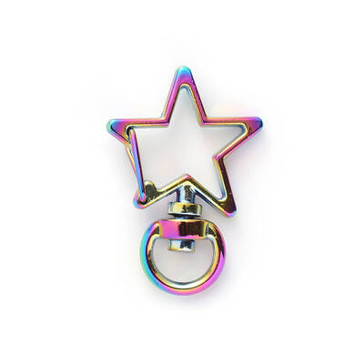Rainbow Color Zinc Alloy Swivel Lobster Clasps