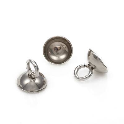 201 Stainless Steel Bead Cap Pendant Bails