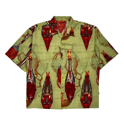 Raider Graphic Short Sleeve Shirt - XL Green Polyester