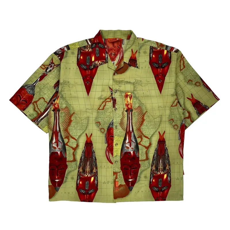 Raider Graphic Short Sleeve Shirt - XL Green Polyester