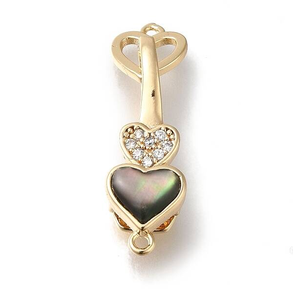 Brass Micro Pave Clear Cubic Zirconia Fold Over Clasps