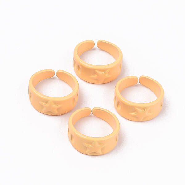 Spray Painted Alloy Cuff Rings