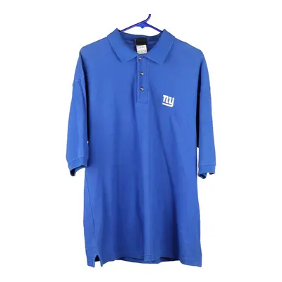 New York Giants Nfl Polo Shirt - Large Blue Cotton