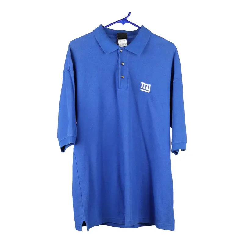 New York Giants Nfl Polo Shirt - Large Blue Cotton