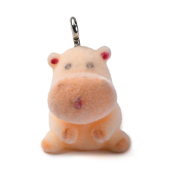 Flocky Resin Pendants