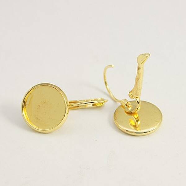 Brass Leverback Earring Settings