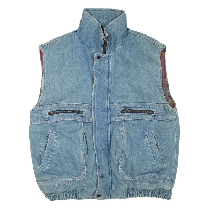 EXPEDITIONS Mens Denim Gilet Blue L