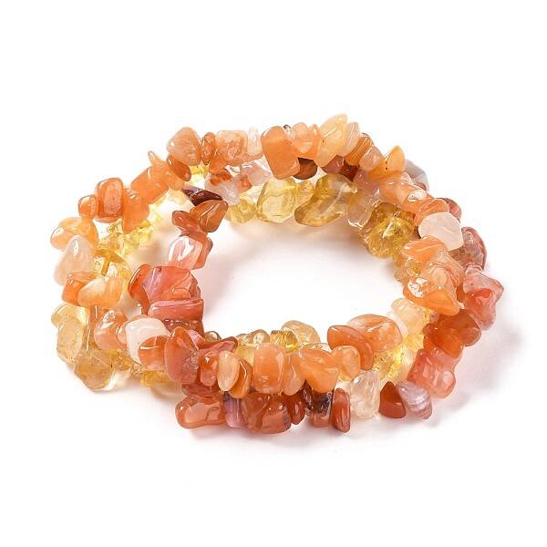 Chips Natural Mixed Stone Stretch Bracelets