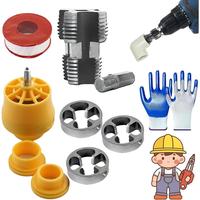 Father's Day Gift:Electric Drill PVC Pipe Threader Kit with 3 Die Sizes (1/2\
