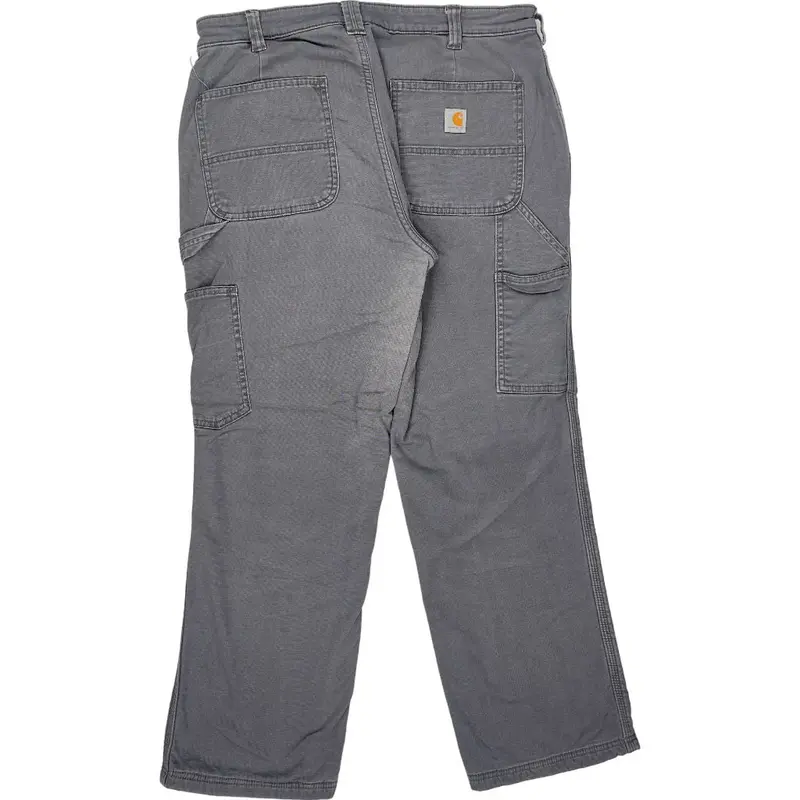 Carhartt Original Fit Cargo Trousers - 34W 27L - Grey Cotton Elastane