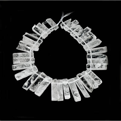 Chip Natural Quartz Crystal Graduated Beads Strands