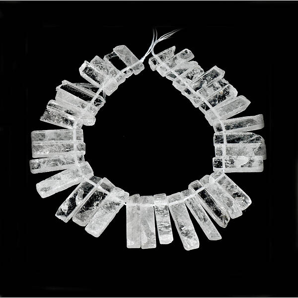 Chip Natural Quartz Crystal Graduated Beads Strands