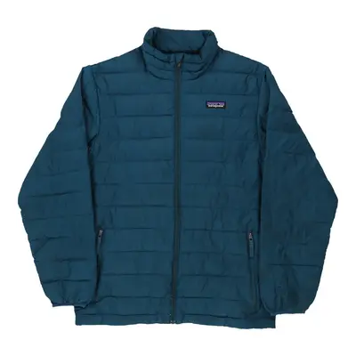 Age 12-13 Patagonia Puffer - Large Teal Polyester