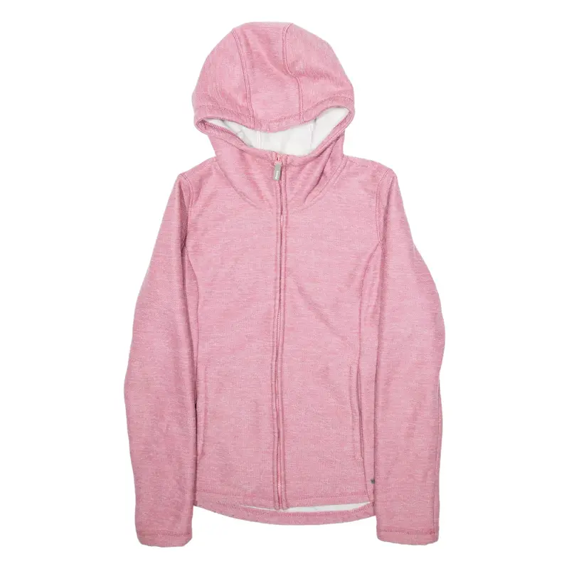 BENCH Sherpa Lined Womens Quilted Jacket Pink Hooded S