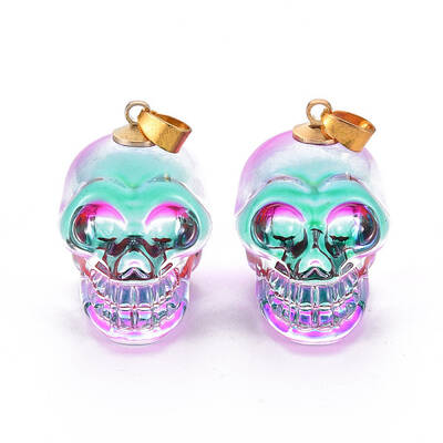 Electroplate K9 Glass Pendants
