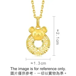 'Belief' 999 Gold Rat Pendant