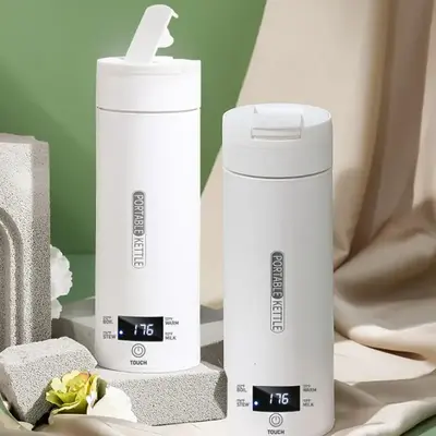 Portable Electric Kettle, 16.91oz Electric Water Kettle with 4 Preset Heating Settings, Compact Electric Kettle for Travel, C...