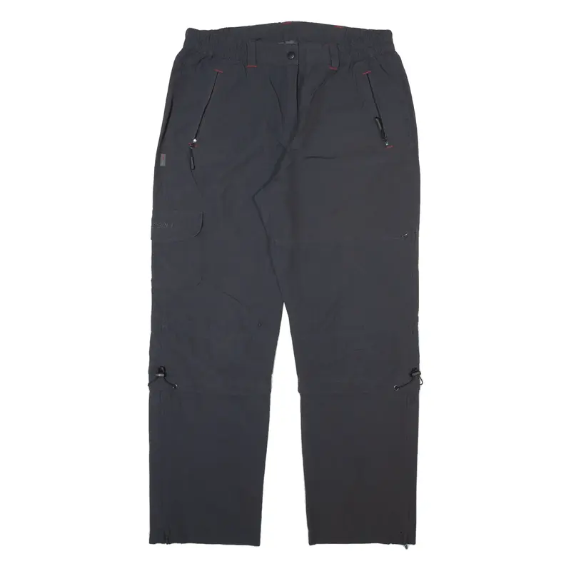 HS2H Detachable Legs Womens Trousers Grey Relaxed Straight W30 L28